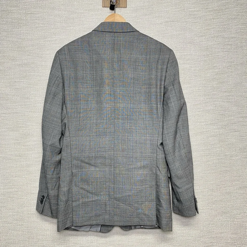 Banana Republic Suit 2 Piece 42R (33x33.5) 2B2V Slim Light Gray Crosshatch Plaid